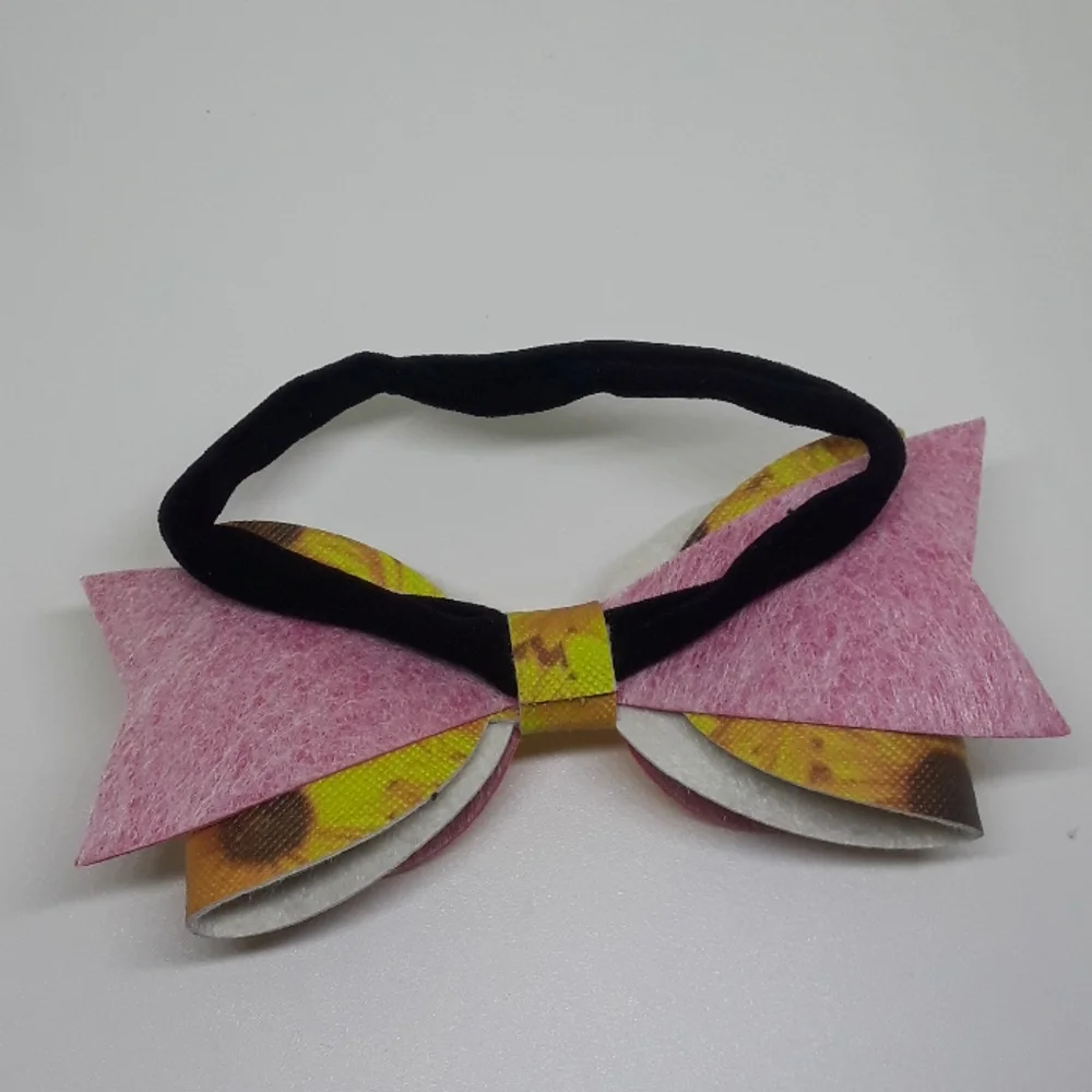 Handmade Sunflower bow headband